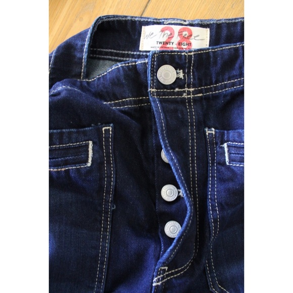 We the Free Free People NWOT Wide Leg Dark Wash Jeans 28 6 - Picture 8 of 9